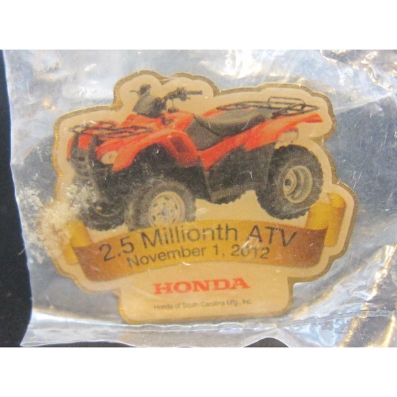 Honda ATV Four Trax Foreman 2.5 millionth produced South Carolina plant pin MIP - Picture 1 of 5